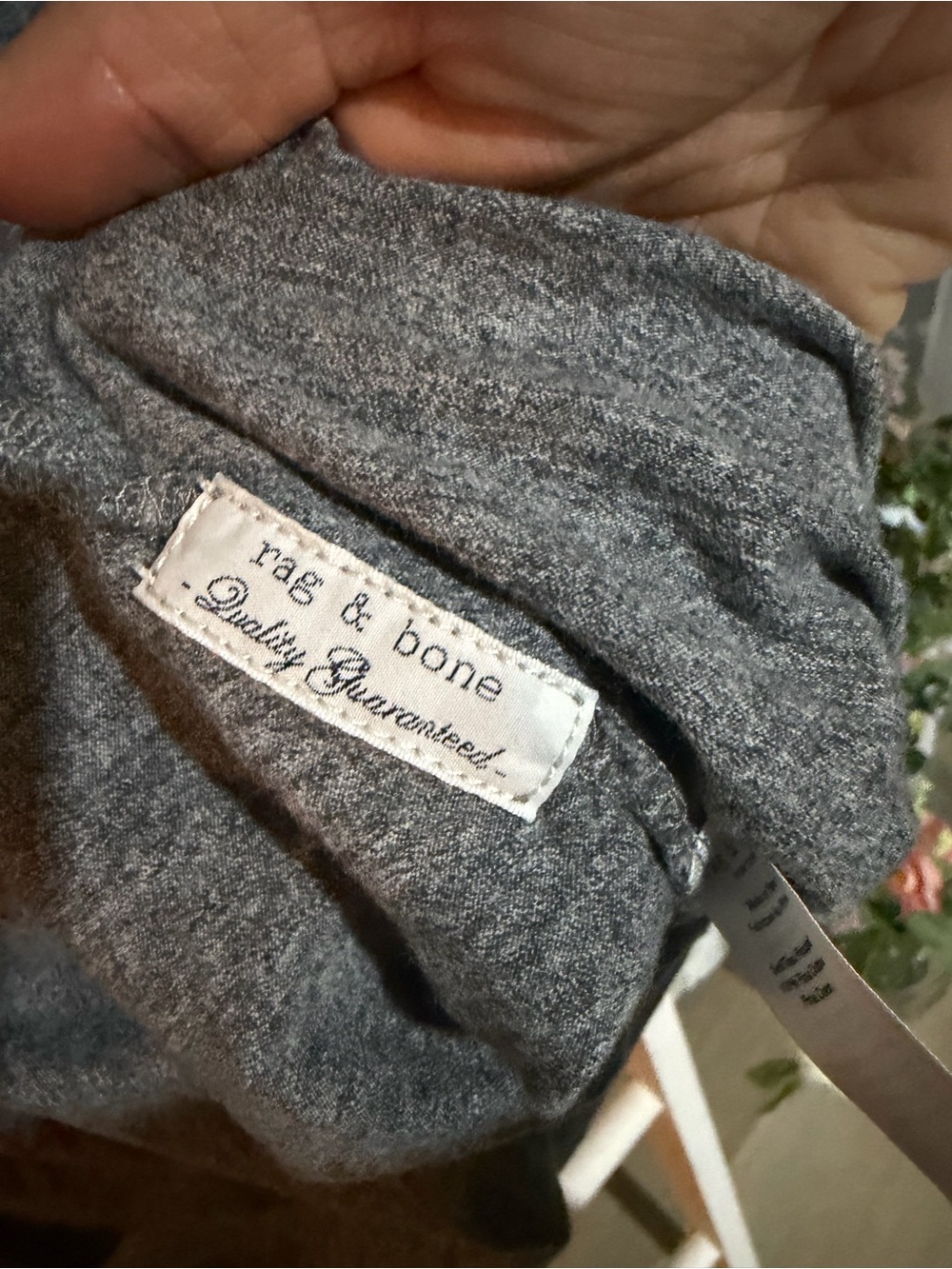 rag & bone Heather Gray Tee with Red MERCI Graphic - Picture 7 of 8